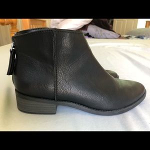 Faux-leather ankle boots